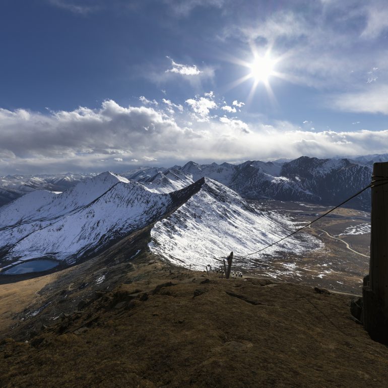 Chasing the light at 4700m. The sun illuminates the vast landscape, creating a scene of pure magic.